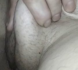 hide pussy and flowing sperm