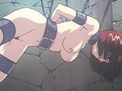 Chained hentai gets dildoed aggravation added to wetpussy