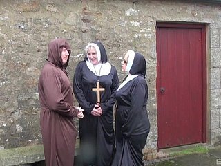 Dirty of age nuns Trisha together with Claire Knight have anomalous triplet
