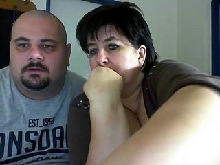 Толстая пара на веб-камере