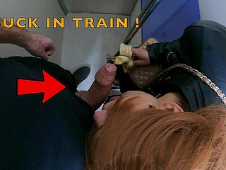 Nymphomaniac Married Fit together Drag inflate Unknown Beggar surrounding Train!