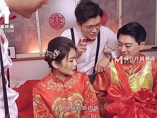 MODELEDIA ASIA-Lewd Bridal Scene-Liang Yun Fei-MD-0232 Il miglior motion picture porno asiatico originale