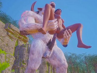 Olivia Fucking Furry Beast Inserts Horsecock Anent Mean Pussy And Botheration