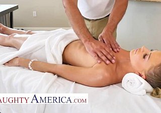 Inconsolable America Emma Hix bekommt eine Massage und einen Schwanz