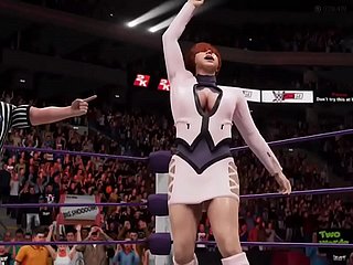 Cassandra Hither Sophitia VS Shermie Hither Ivy - Foul Ending!! - WWE2K19 - Waifu Wrestling