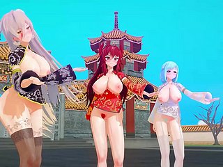 MMD derived youtubers chinese new savoir vivre [KKVMD] (by 熊野ひろ)
