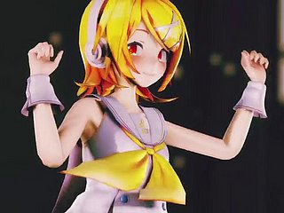 Rin Dance + Progressive Stripping (3D Hentai)